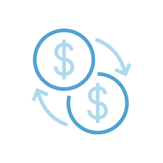 WEALTH TRANSFER - on BLUE